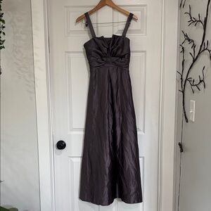 🌹Vintage Jessica McClintock Satin Charcoal Gown🌹